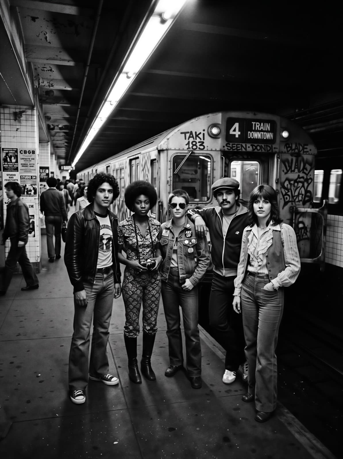 Vintage-styled group portrait, San Francisco